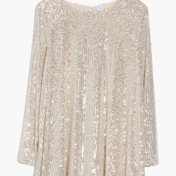 Melrose and Market Sequin Long Sleeve Minidress - Picture 3 of 4